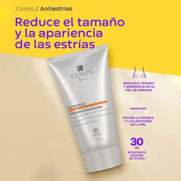 Crema Reductora de Estrías ANTIESTRÍAS de la línea CORPS