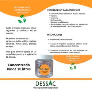 Desengrasante Biodegradable Concentrado DESSAC